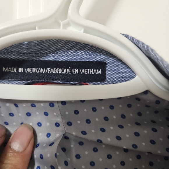 Tommy Hilfiger Blue sport coat designer light blue patterned lining 42s - Picture 7 of 9